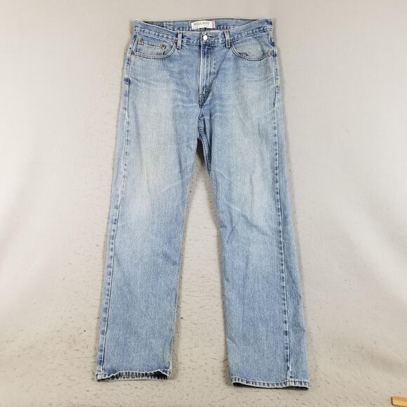 Levis 505 Jeans Mens 38x36 Blue Regular Fit Straight Leg Denim Made In India - Picture 1 of 12